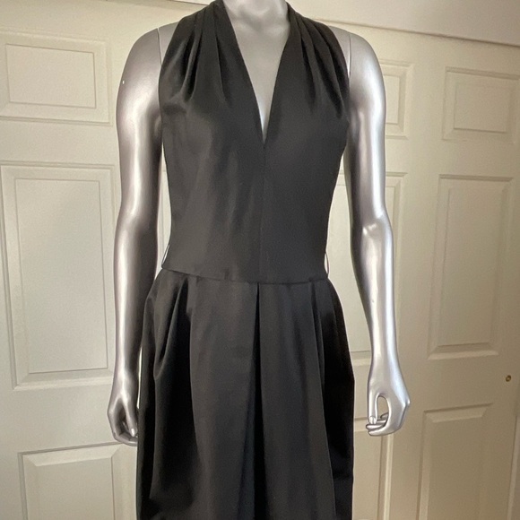 Vintage AJ Bari Dress 80s 90s Dark Pewter Color Dress Size 8 - Picture 2 of 11